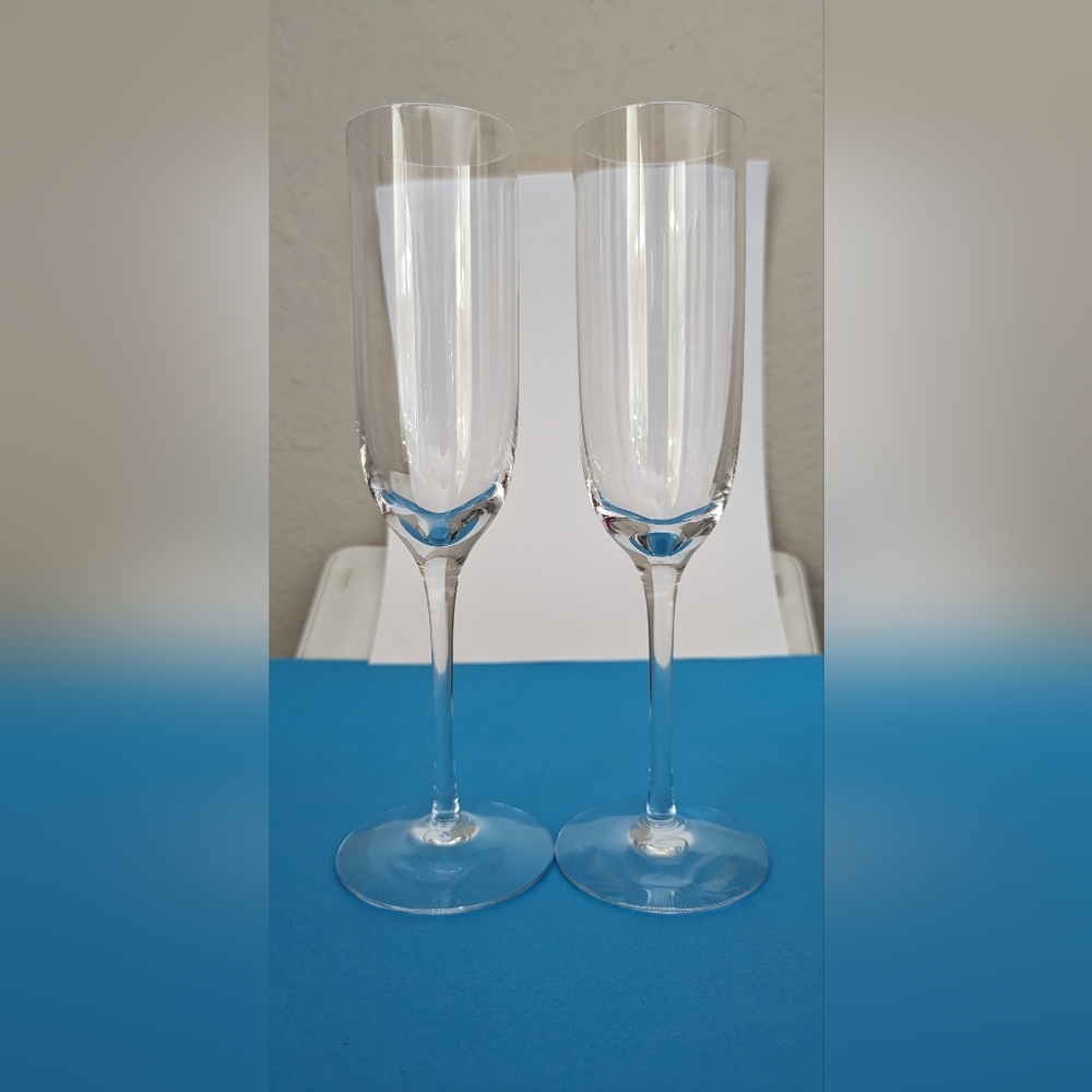 Tiffany & Co Crystal Champagne Flutes
